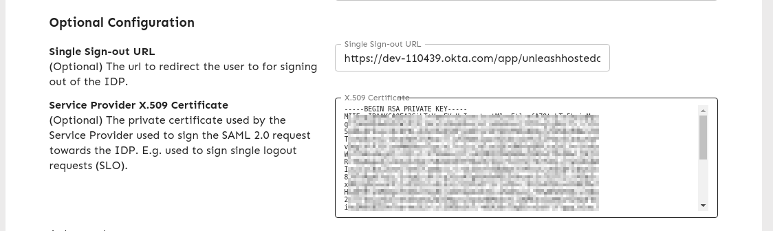 SAML 2.0 Okta sing-out config